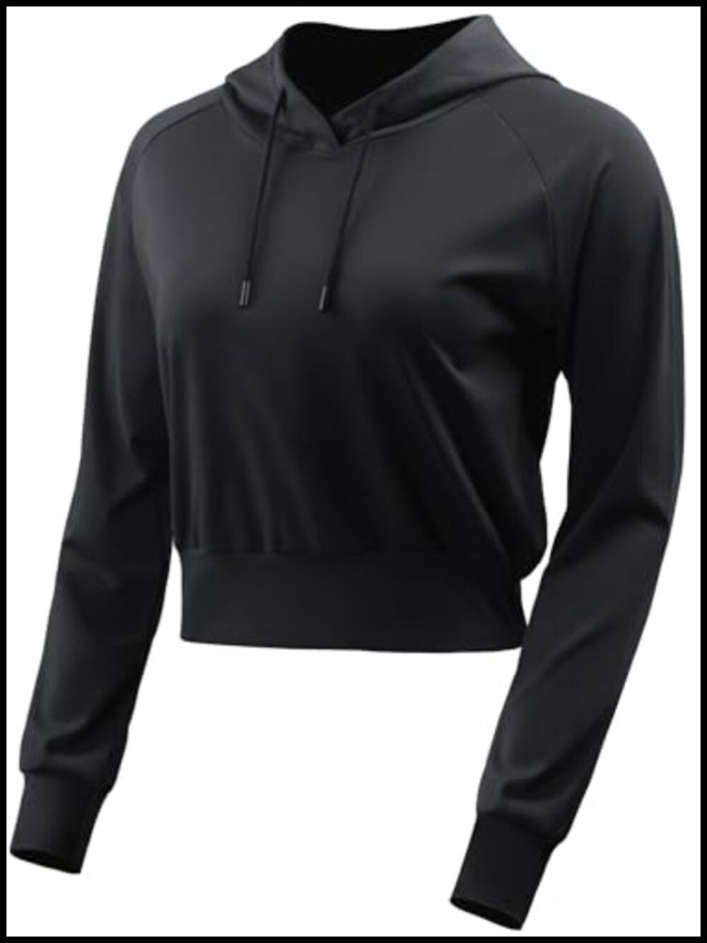 CADMUS Women's Workout Hoodie Crop Top Long Sleeve Sweatshirt